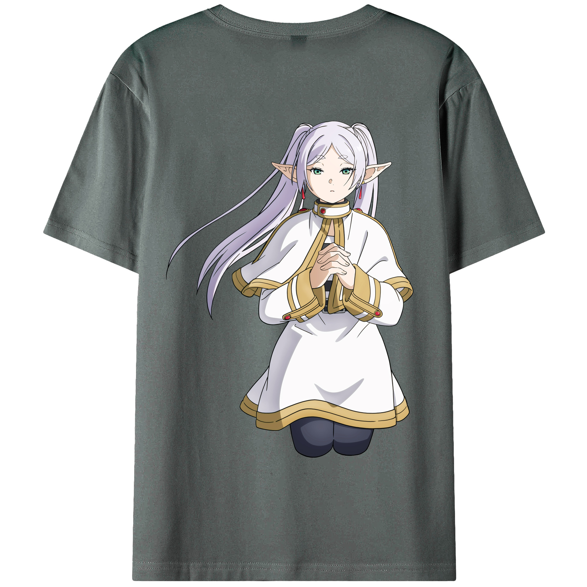 （画像用） 葬送のフリーレン Frieren 綿100％半袖Tシャツ（背面プリント）